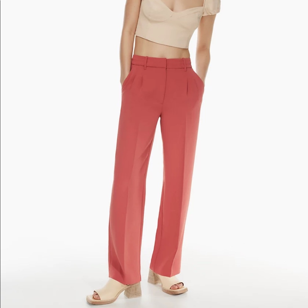 aritzia wilfred warm sienna effortless pants